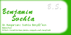 benjamin svehla business card